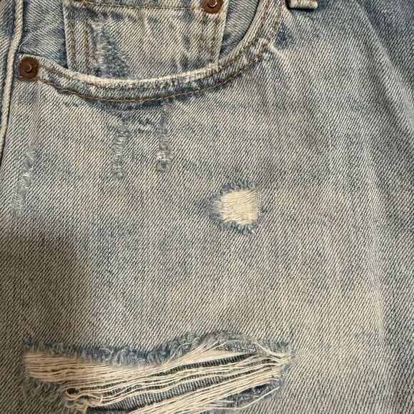 Levi’s 501 Shorts Denim Light Wash Retro Mid Rise 27” - Picture 4 of 9